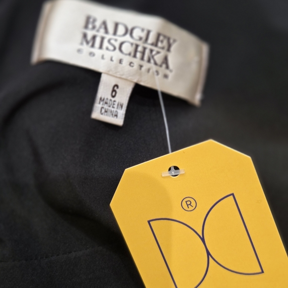 Badgley Mischka Gold Metallic Beaded Evening Gown Prom Dress 6 MSRP $1850 NWT - Picture 10 of 12